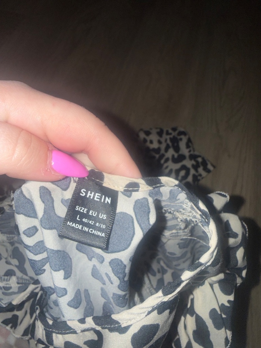 Leopard Print Blouse | Ruffle Detail | Chic Neutral Animal Print - Picture 5 of 7